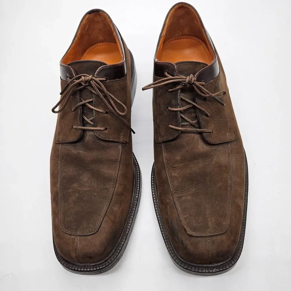 Cole Haan CITY Shoes Men's Size 12M Brown Suede Derby Lace Up Waterproof C00980